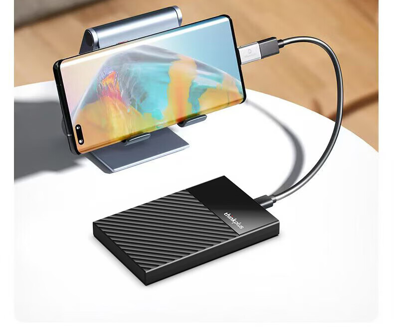ThinkPlus Lenovo M.2 SATA/NVMe Dual-Protocol 20Gbps SSD Enclosure Type-C USB 3.2 Portable Hard Drive Case HS300 Series for Mobile and PC 9