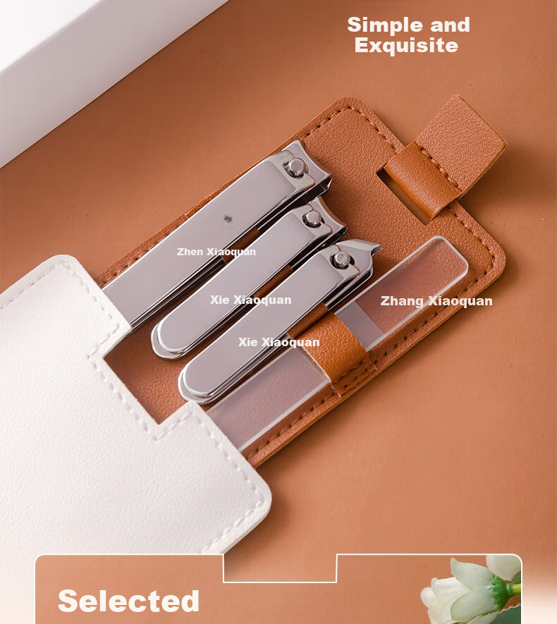 Zhangxiaoquan Nail Clipper Set, Five-Piece Beauty Kit, Straight And Diagonal Nail Clippers, Nail File, Ear Pick Set H100041 2