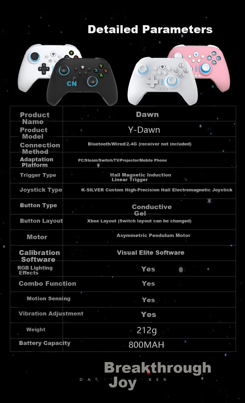 Yuyou Wireless Game Controller Switch Controller PC TV Mobile Bluetooth Android Apple Steam Xbox-Like Computer NS Dual Shadow Wonderland Monster Hunter: World 11