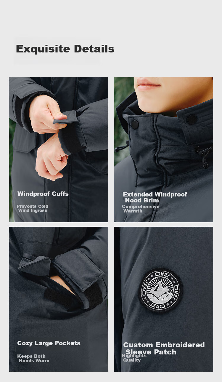 JD Original [90% White Duck Down] down Jacket for Men And Women, Parka 25 Winter New Model Triple Protection Coat, Khaki, Size S 15