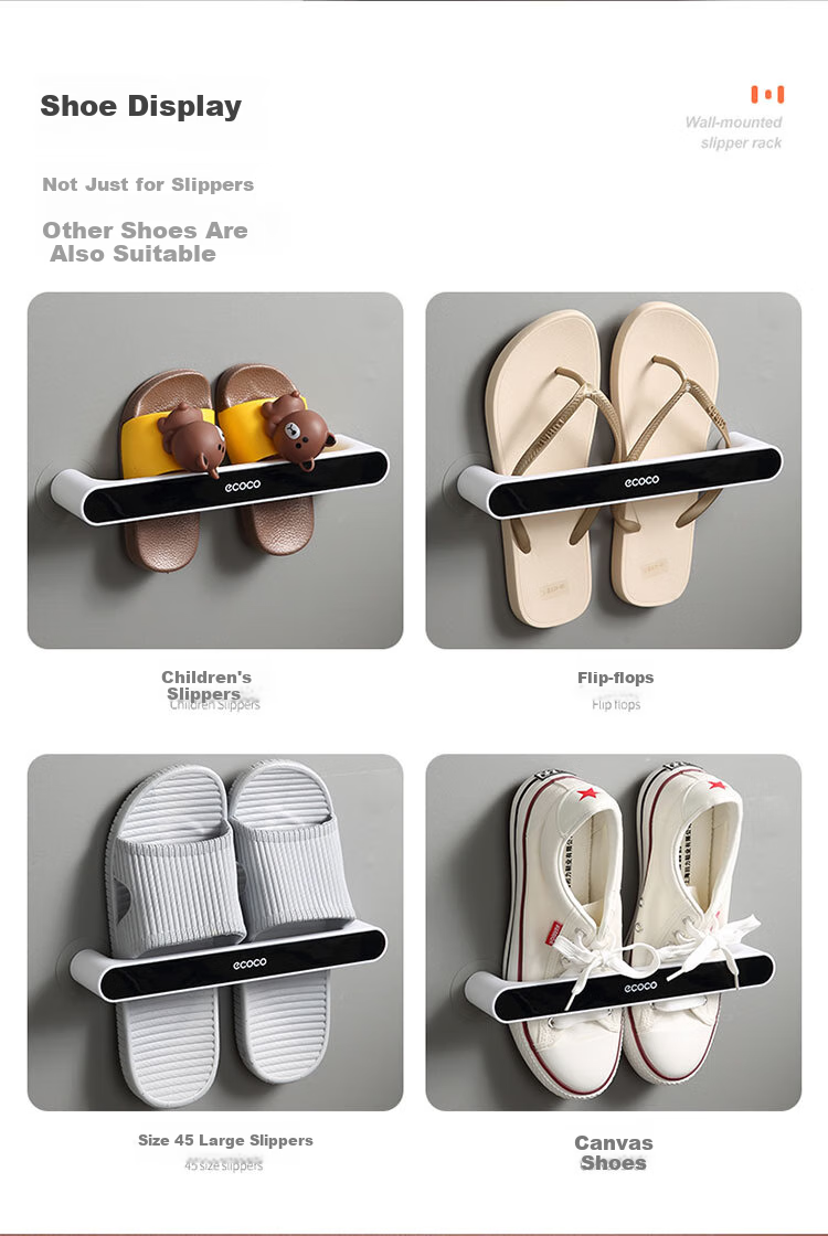 Ecoco Bathroom Shoe Rack, Toilet Storage Shelf, No-Drill Over-The Shoe Organizer, Gray 5