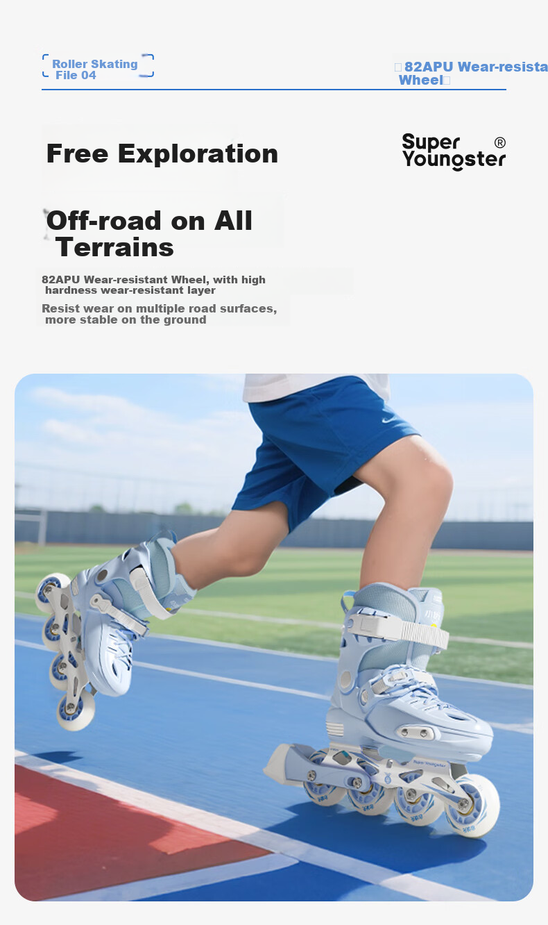 Xiaozhuangyuan S5 Flat Roller Skates for Children, Professional Inline Skates with Full Lighting, Suitable for Primary And Secondary School Students, Birthday Gift, Pink, Size M 7