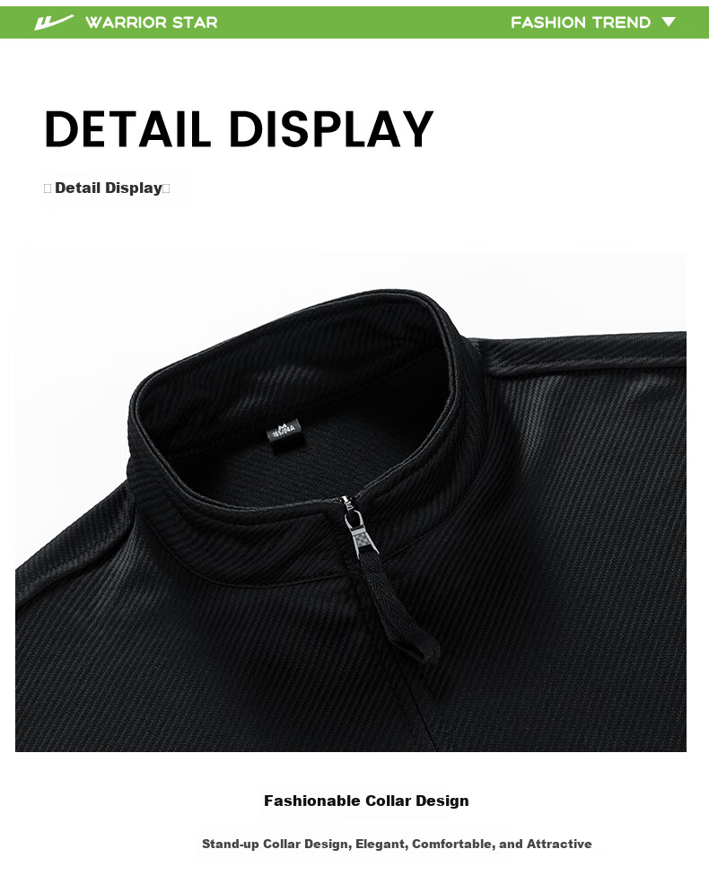 Huili Men's Jacket, Autumn Casual Simple Coat, Twill Stand Collar, Windproof Loose Versatile Outerwear for Men, Black, 3XL 26