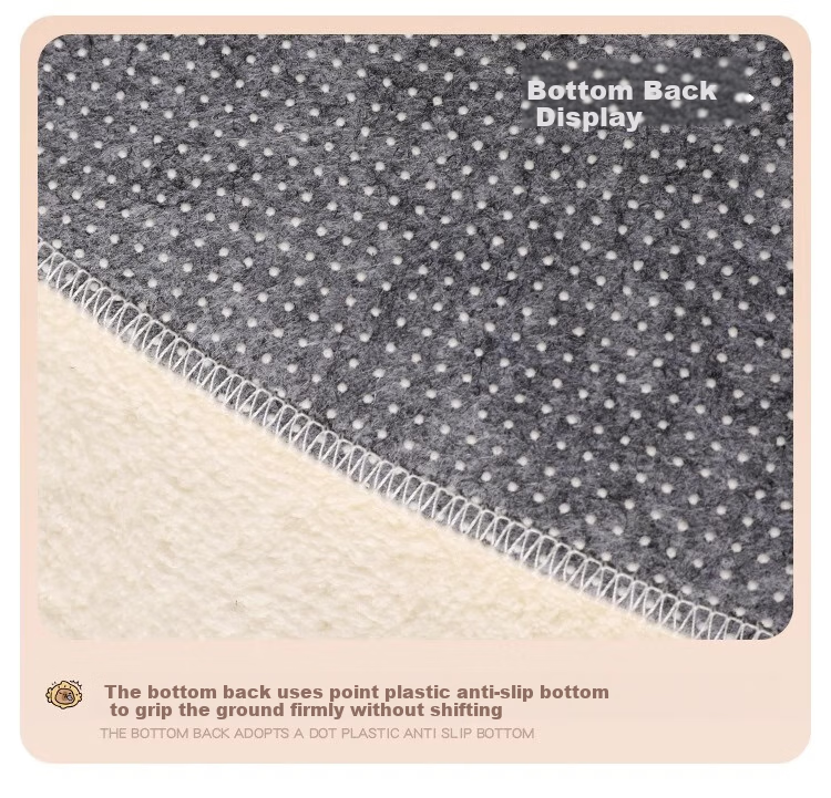 Manshuo Round Carpet for Living Room, Bedroom, Sofa, Children's Room, Bedside, Study, Cream Style, Non-Slip Swivel Chair Floor Mat 80cm 13