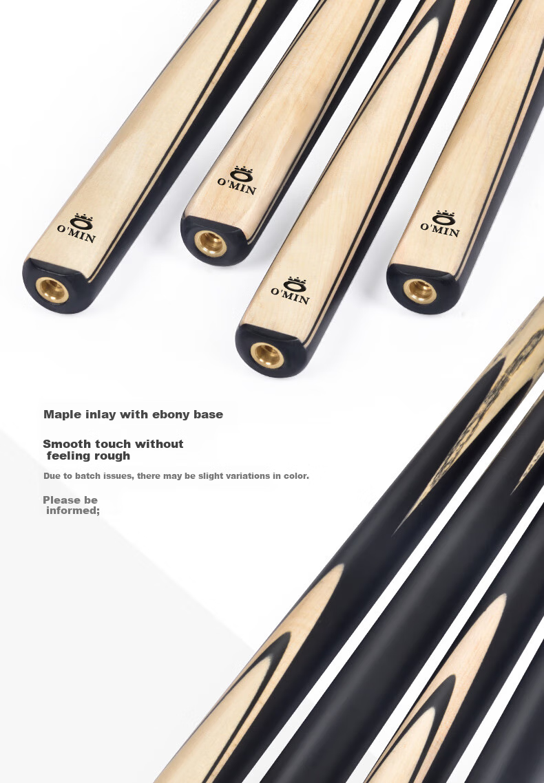 Aomi Ice Blade Pool Cue, Full-Length Small Tip Snooker Cue, Chinese Black Eight Billiard Cue, 16 Colors, 11.5mm 8
