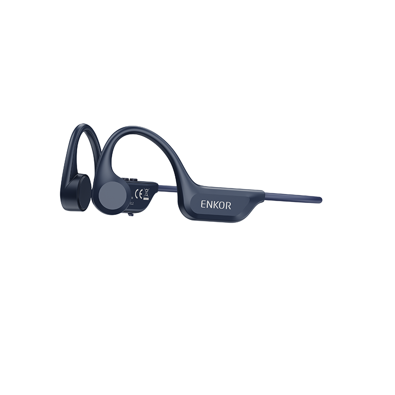 ENKOR X9 Bone Conduction Bluetooth Earphones Sports Running Cycling IPX6 Waterproof Sweatproof Open-Ear Wireless Earphones 32GB MP3 Mode Midnight Blue