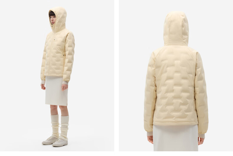 Bananain Hydrogen 502Air Women's Windproof Hooded Colorblock Lightweight Down Jacket Warm Windproof Commuter Cold-Resistant Coat 2