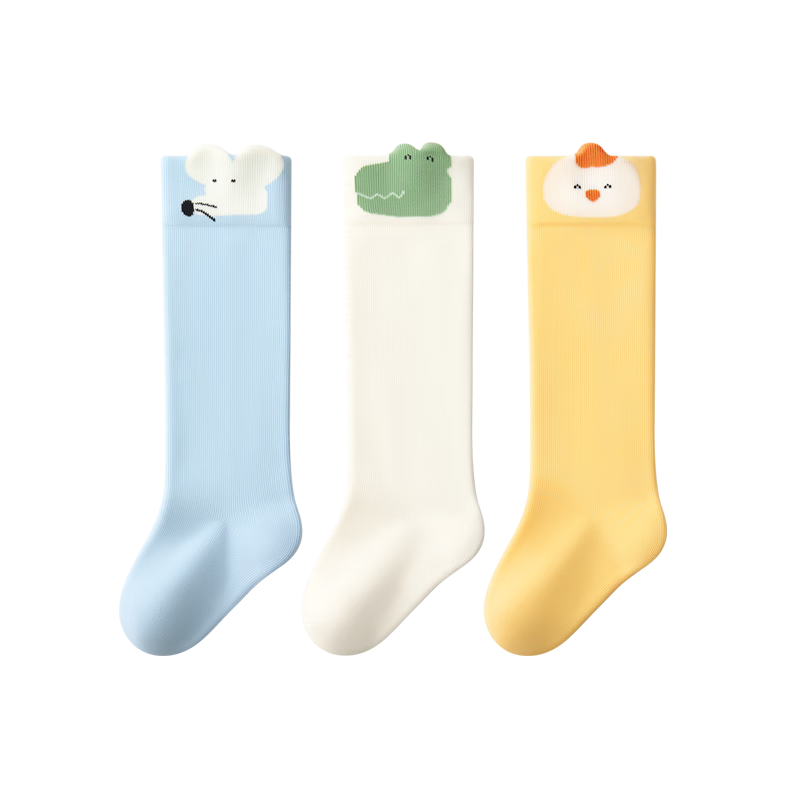 Baby Newborn Long Tube Socks Spring Autumn Pure Cotton Antibacterial Over-the-Knee Unisex Baby Fall Winter Loose Top Non-Binding Socks