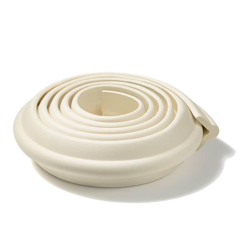 Babycare Baby Bumper Strip Thickened Protective Non-Marking Adhesive Formaldehyde-Free L-Shaped Moon White 2 Meters