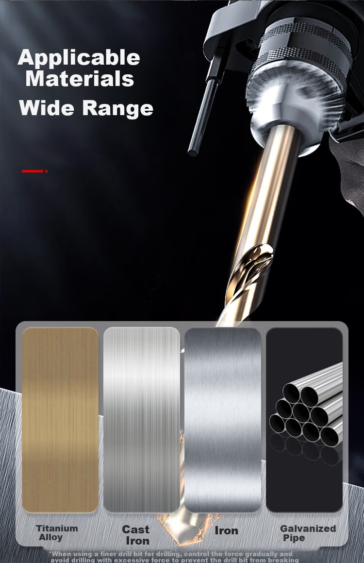 Gongpaidang 6542 High-Speed Steel Twist Drill Bit Set, 10 Pieces, 1mm Diameter, High Hardness, for Electric Hand Drill, Stainless Steel Drilling 2