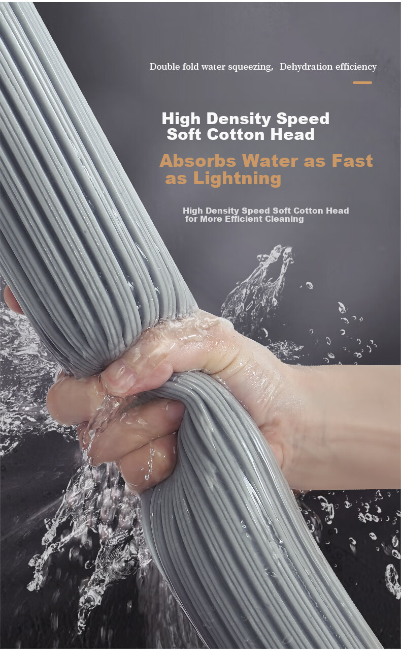 Baijiahaoshi Sponge Mop Head, 33cm, 1 Piece, No-Hand Sponge Mop for Home Use, Floor Cleaning Tool, Absorbent Floor Mop 5