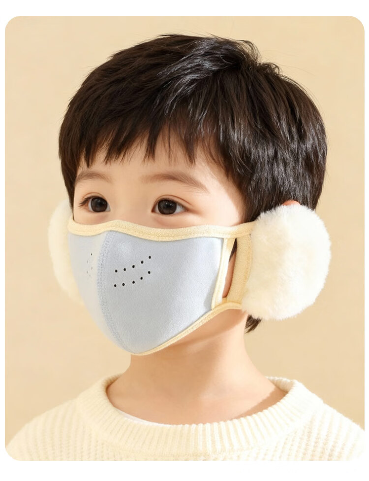9i9 Kids Winter Ear Protection Mask Windproof Cold Resistant Thickened Outdoor Riding Ear Warmers 2 Pieces A169 1