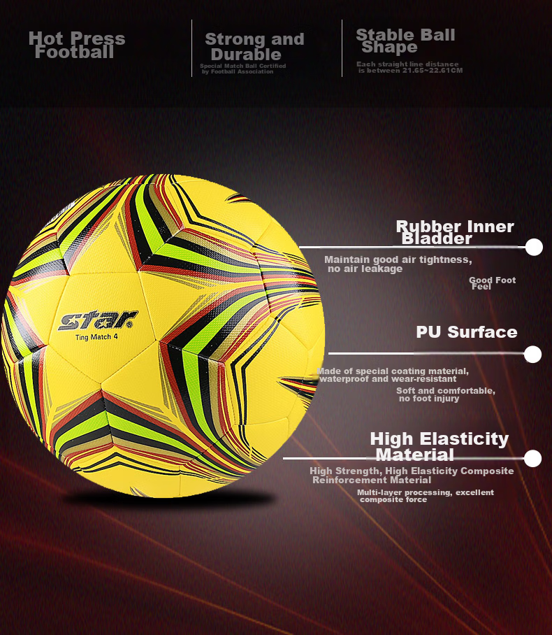 Star Youth Soccer Ball, Competition Training, Comfortable And Lightweight, Size 4 Soccer Ball, SB3154C-05 4