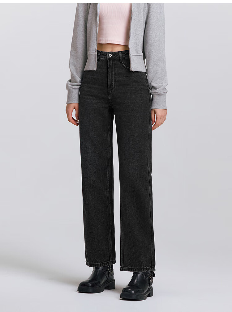 Semir Senrou | Women's Jeans, Spring Season, Contains Lyocell, Distressed Long Pants, Comfortable Basic Wide-Leg Pants, 103125124001A 27