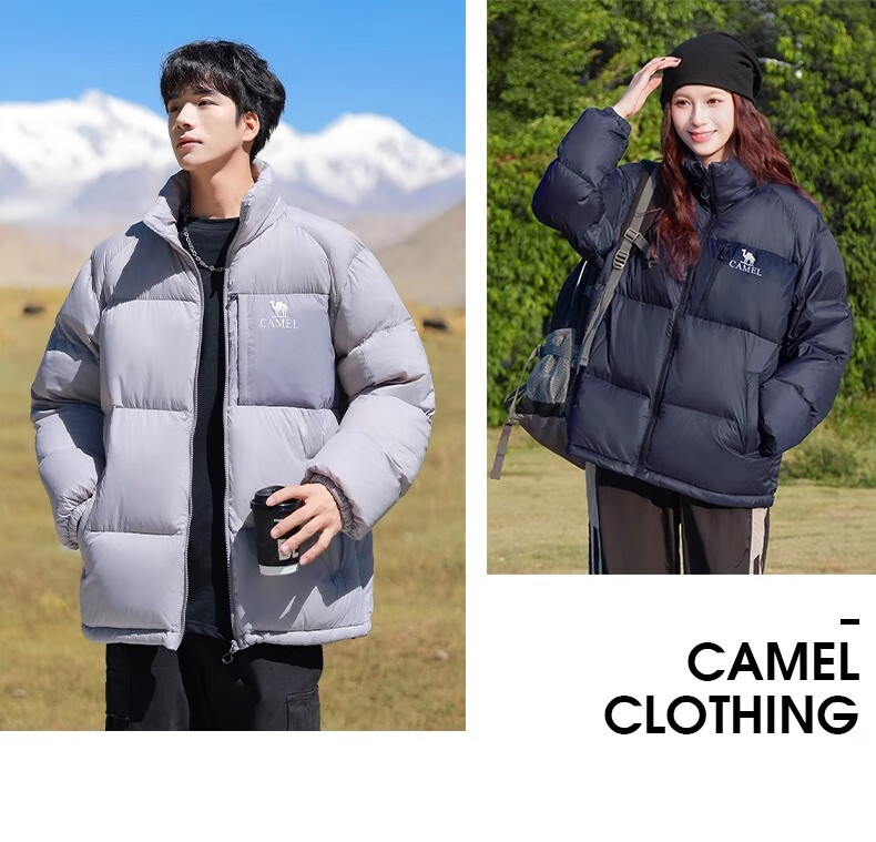 CAMEL Outdoor Down Jacket Unisex Thickened Graphene Warm Water-Repellent Puffer Coat 04/B/D/J Random Delivery 33