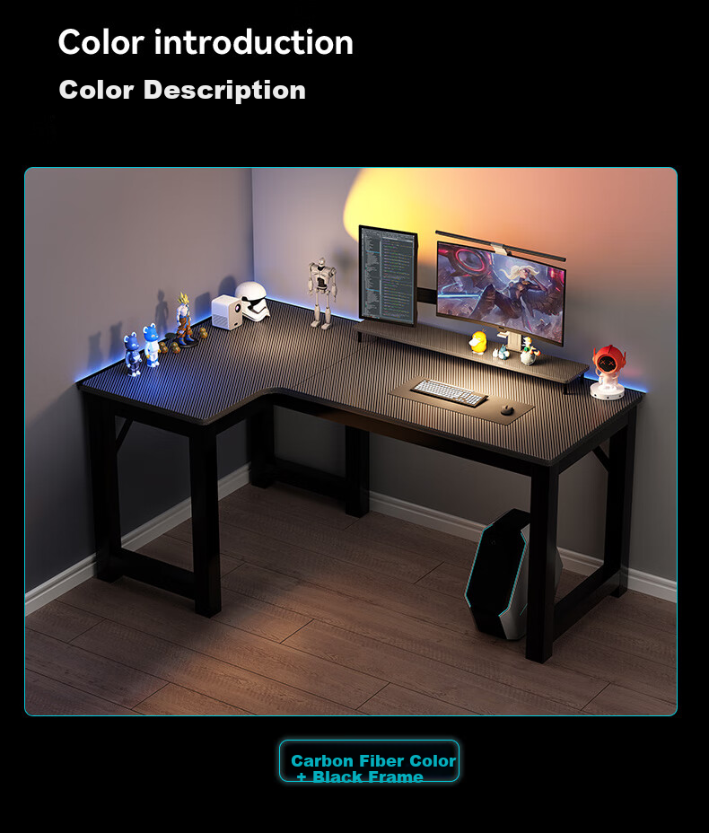 Xinyouliangjia Computer Desk, Office Desk, Corner Combination, Home Study Table, L-Shaped Desk A029, 120*80cm 9