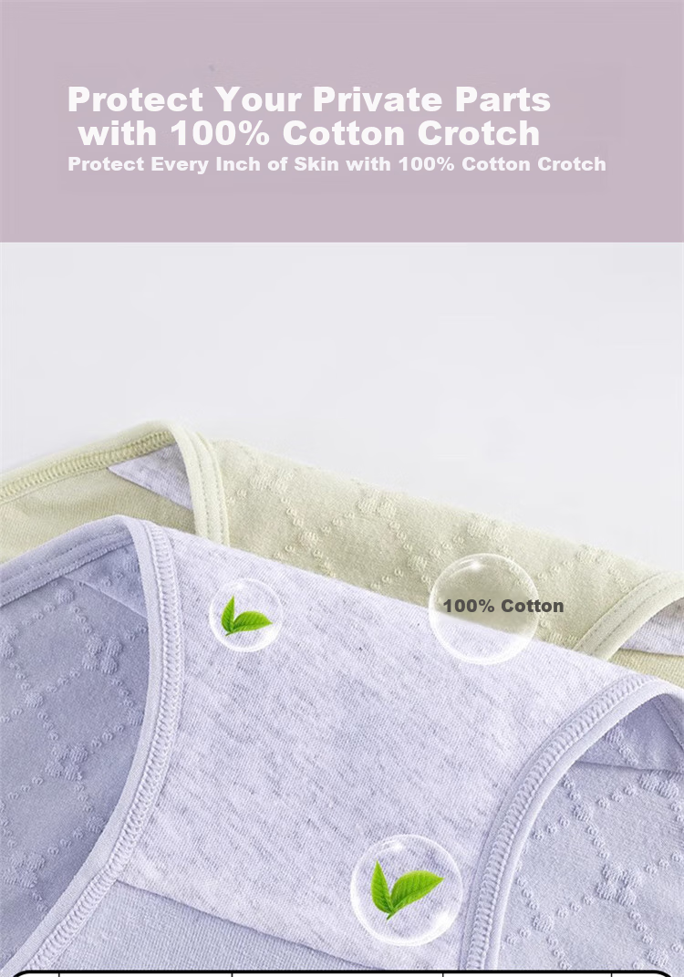 Dushiliren 26 New Women's Underwear, Pure Cotton Antibacterial High-Waist Plus Size Panties for Curvy Women, 200 Jin (100kg) Plus Size Mom Shorts Gift 6