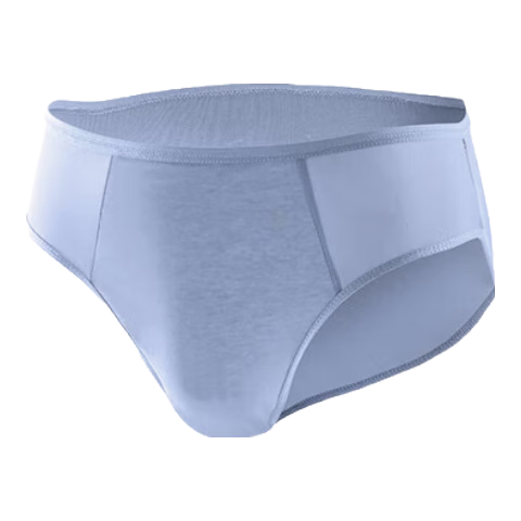 BaanShi Disposable Men's Underwear Cloud Soft Sterile Daily Use No-Wash Briefs Gray Blue 3XL