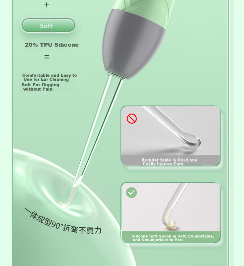 Haifeinuo Illuminated Ear Pick, Children's Ear Cleaning Tool, Visual Ear Spoon, High-Definition Ear Cleaning Kit, 3-Piece Set 11