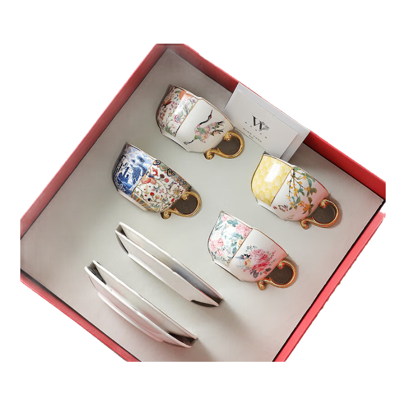 WOOCH [Mid-Autumn Festival Gift] Coffee Cup And Saucer Set, Wedding Gift Box Set, Couples Water Cups, Housewarming Gift