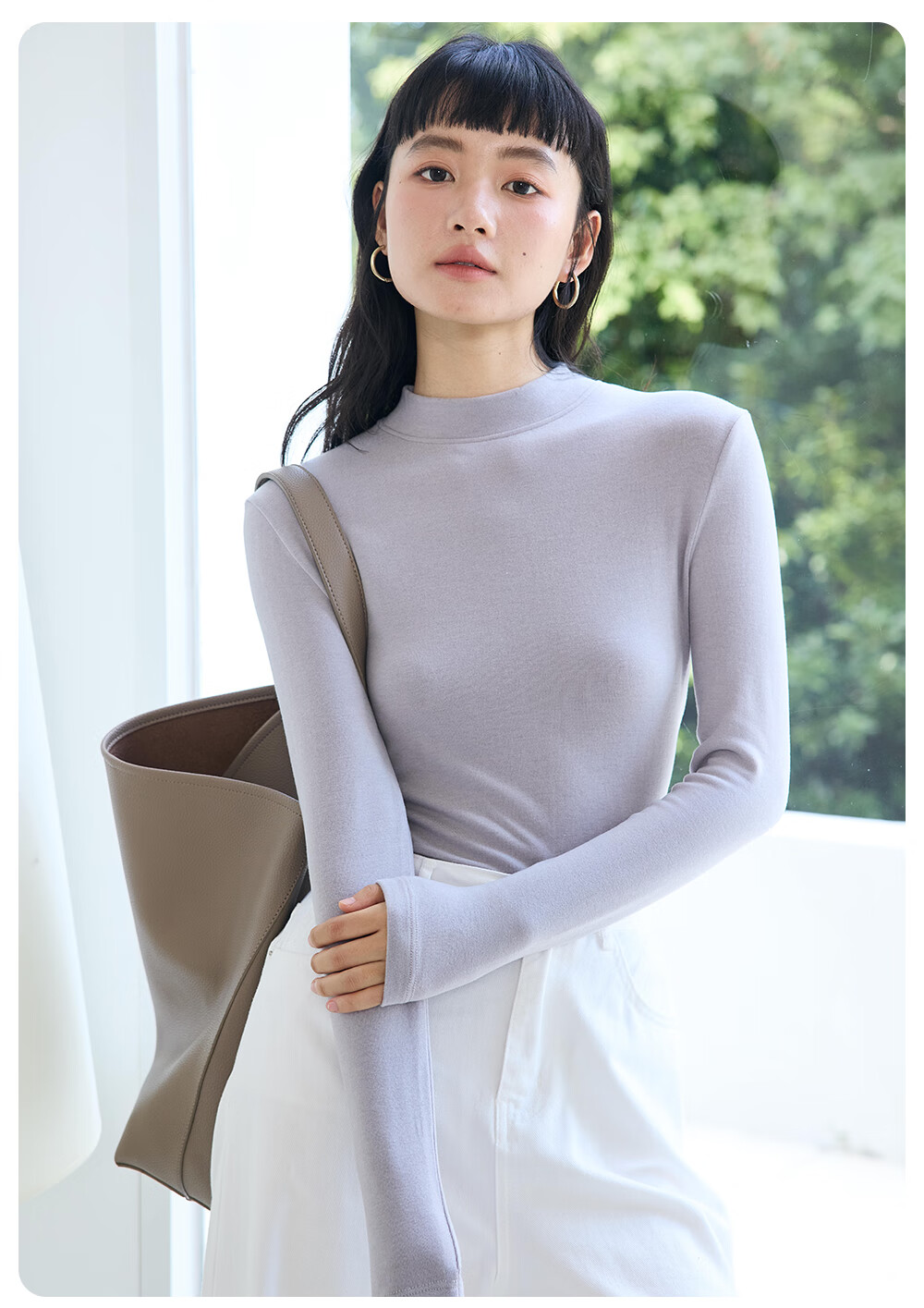 Modal Half Turtleneck Base Layer Women's Autumn Winter New Wool Warm Knit Sweater Premium Long Sleeve Top White 27