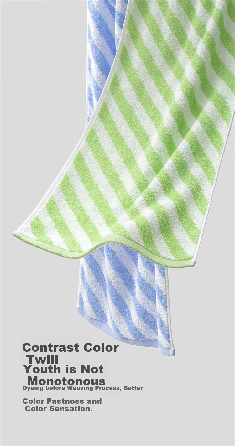 A-Life Sealed Striped Towel, Pure Cotton, 3-Pack, Xinjiang Long-Staple Cotton Class A Towels for Men, Soft Home Face Towels 3