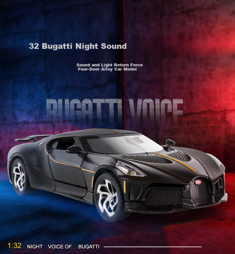 Black Mamba 1:43 Pagani Alloy Car Simulation Model Pull Back Large Toy Gift for Boys and Girls Children 1