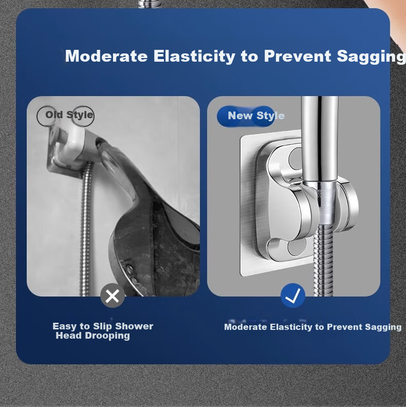 Cigeman Adjustable Shower Head Holder, No-Drill Shower Bracket, Bathroom Shower Accessory, Rain Shower Base 5