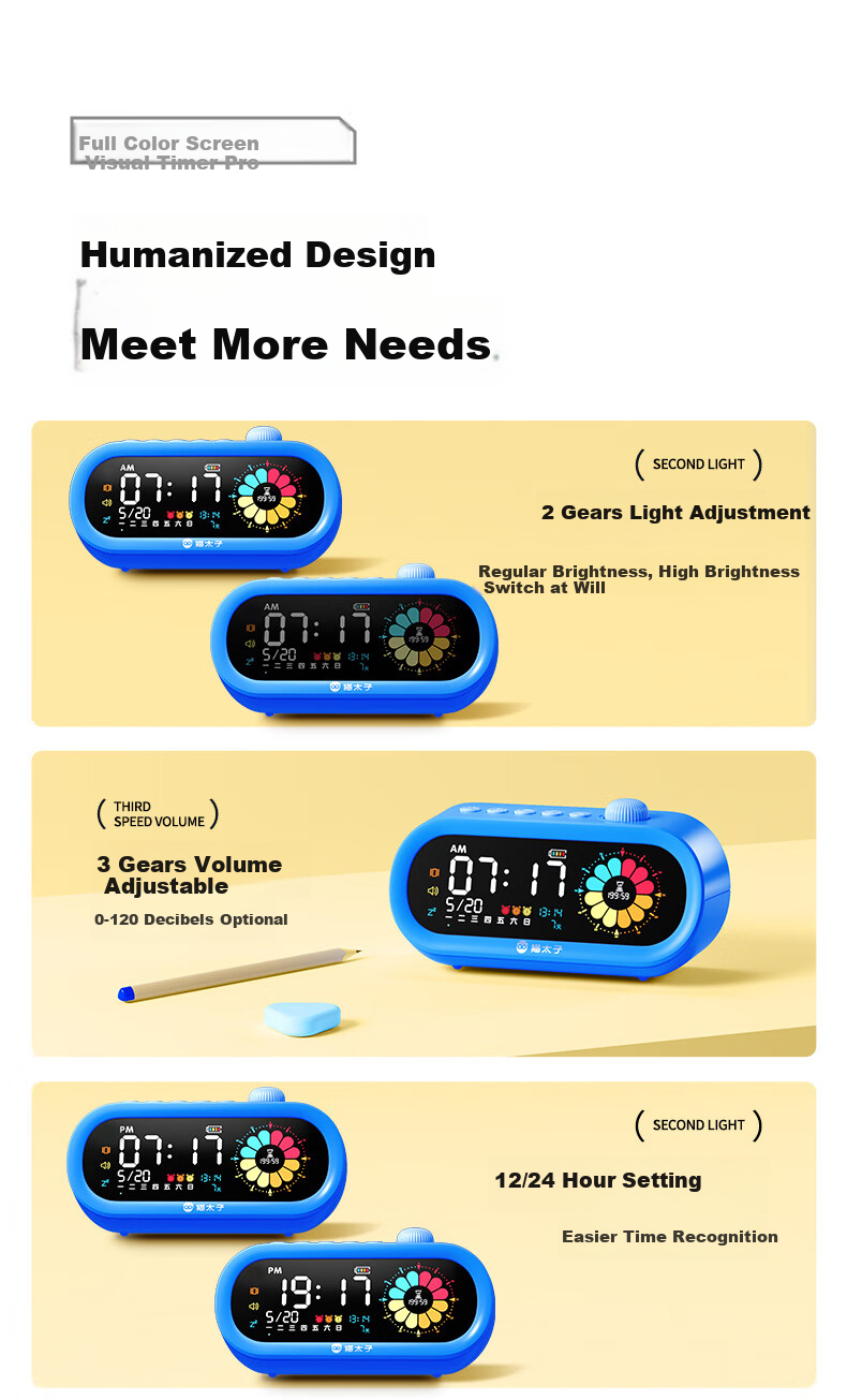 Maotaizi Visual Timer Alarm Clock, Smart 2026 New Model for Students, Wake-Up Aid, Learning Tool for Children, Self-Discipline Time Management Device, Electronic Clock, Birthday Gift for Boys And Girls 16