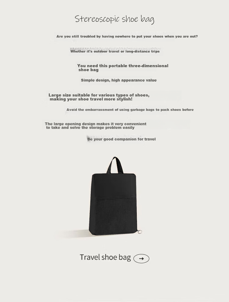 Banzheni Shoe Storage Bag, Portable Large Suitcase, Sneaker Storage Bag, Travel Dust-Proof Organizer, Essential Item 3