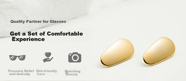 Yanjingbang Titanium Metal Anti-Pressure Mark And Non-Slip Nose Pads, Bridge And Eyeglass Frame Accessories 1