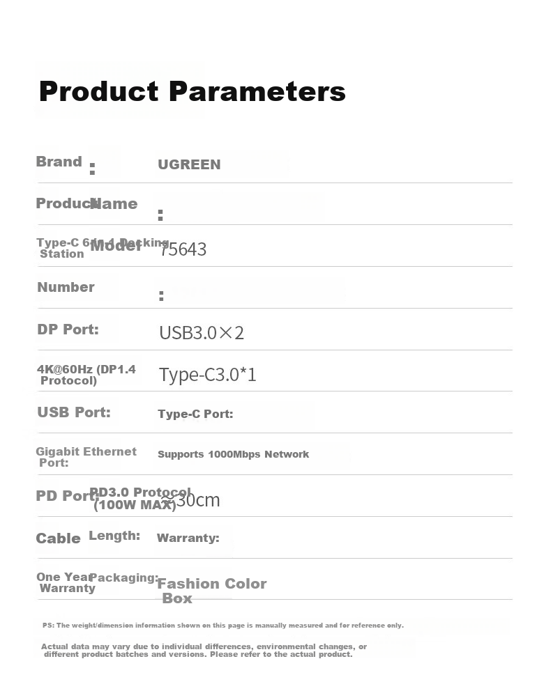 UGREEN Type-C to DP Hub, 4K 60Hz Expansion Dock, Gigabit Ethernet Port, DP Adapter, USB 3.0 Compatible, Suitable for Mac Thunderbolt 4 Laptops And Tablets Converter 24
