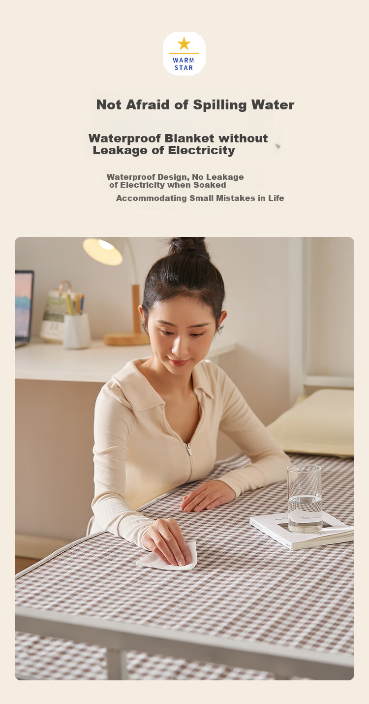 JD Original [High Temperature Power-Off] Timed Antibacterial Mite-Removing Electric Heating Blanket Mattress Pad for Dormitory And Home Use - Single Person 0.8x1.5m 6