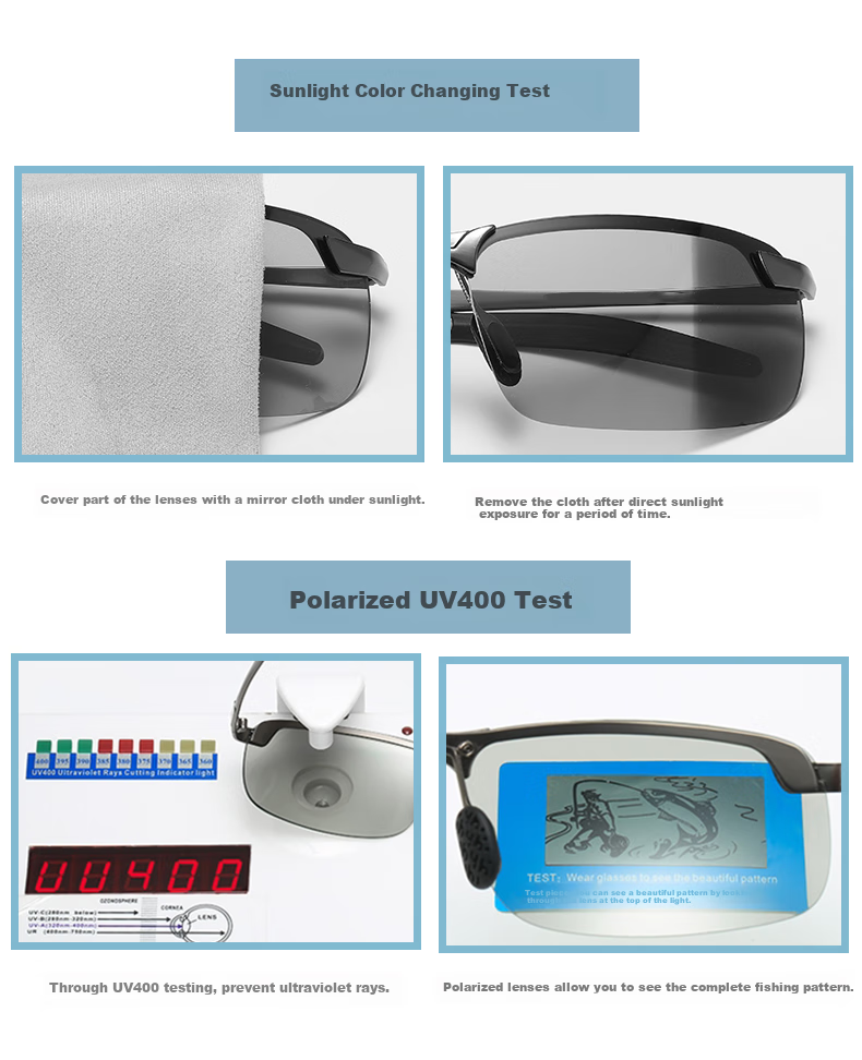Boliliangpin Polarized Photochromic Sunglasses for Men, Driving Goggles, Fishing Sunglasses, Day And Night Use, Driving Glasses 5