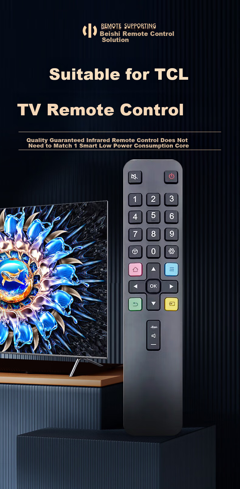 Beishi Bluetooth Voice Remote Control Compatible with FFALCON TV, Suitable for RC902N 65S 75S535D 85S515D Peng5PLUS He6PRO 1