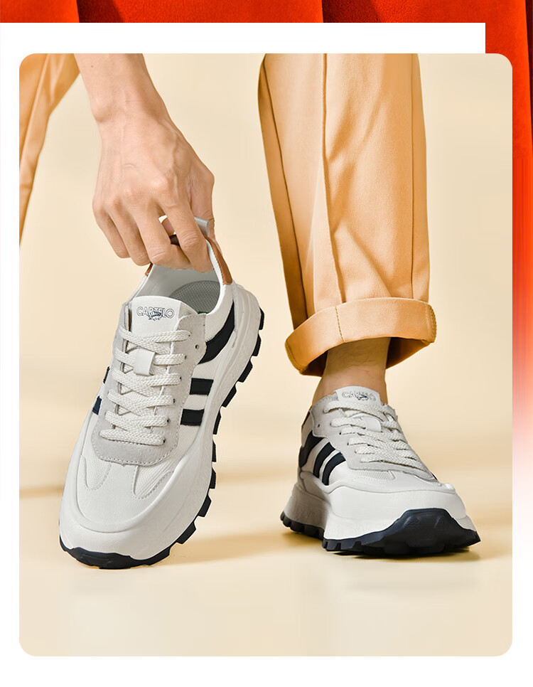 CARTELO Men's Shoes, Casual Sports, Autumn And Winter 2026 New Style, Jogging, Outdoor Hiking, Commuting, Travel, Versatile Sneakers 40