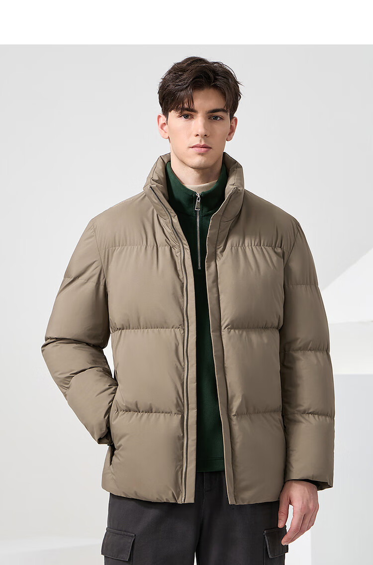 DANCING WOLVES Winter Heavyweight Stand Collar Windproof Warm Thick Men's Cotton Jacket 101 Dark Blue 175 3