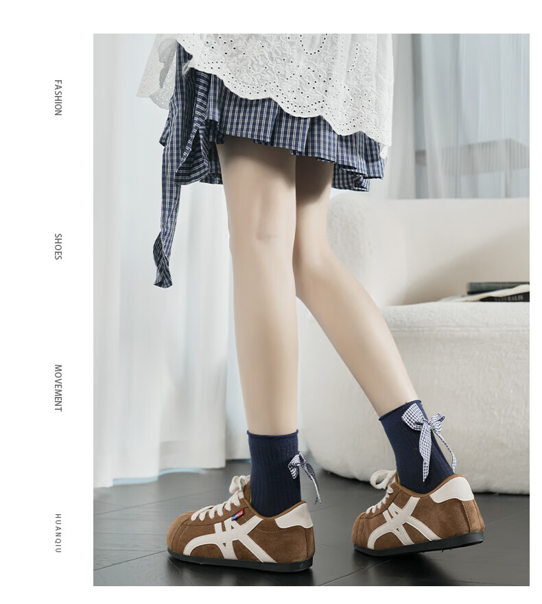 Global Red Vintage German Training Shoes Women's 2026 New Height-Increasing Sports Casual Soft Sole Sneakers 2
