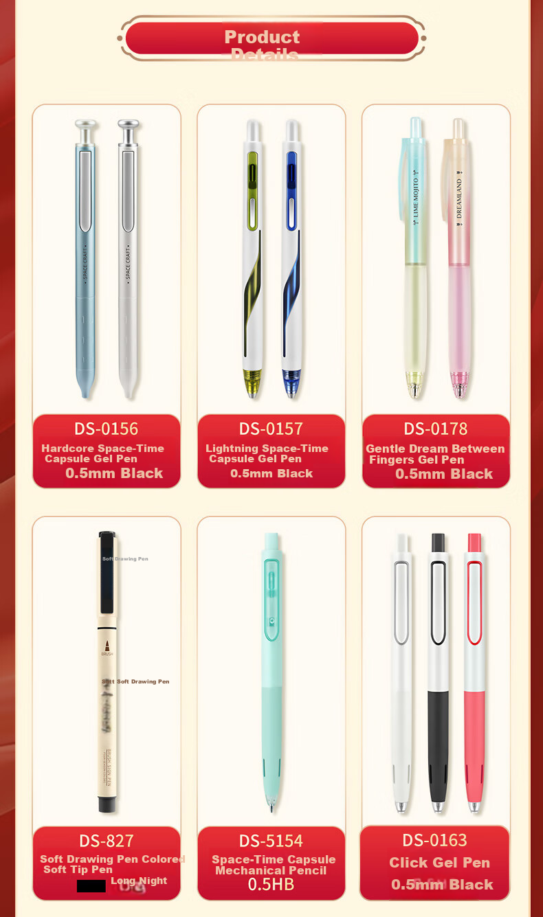 Dianshi Zhibi [Mid-Autumn Festival Gift] Dian Dian Xing Yun Stationery Gift Box, 9-Piece Set, High-Quality Gel Pens/Notebooks, Stationery Set for Female Teachers, 377E Graduation Gift, Student Present 5