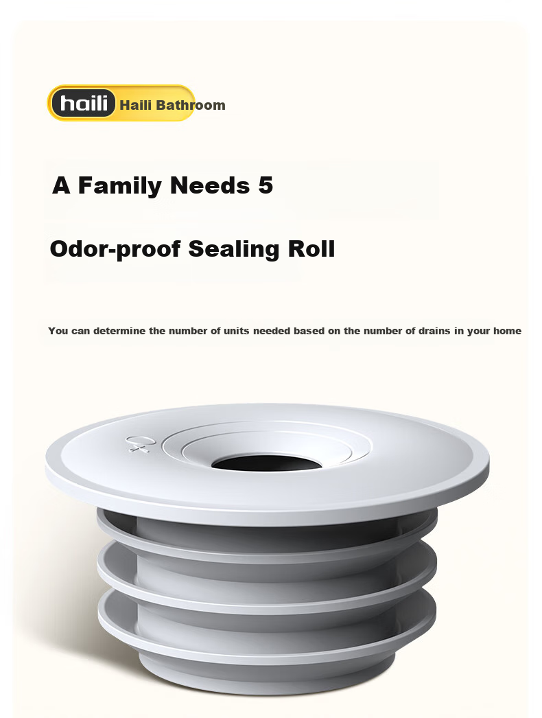 Haili Kitchen Drain Anti-Odor Device, Sealing Cover for Floor Drain, Wall Drainage Pipe, Odor-Proof Seal Ring, Anti-Spill Water Stopper 10