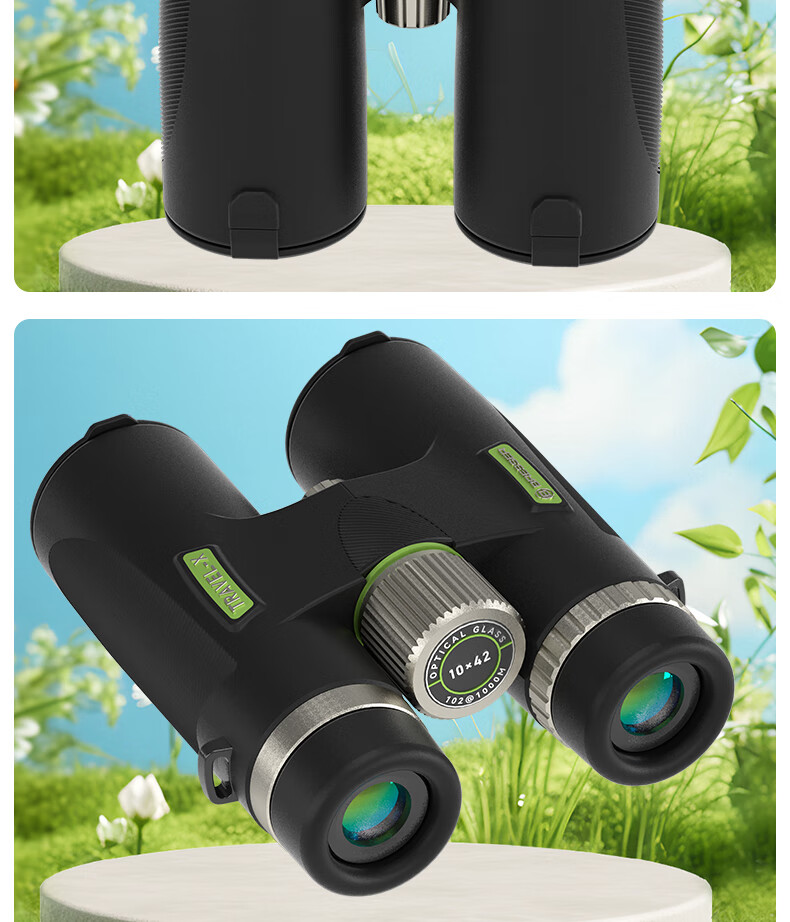 Bresser German Boshide New Voyager 10x42 High Definition High Power Low Light Night Vision Concert Portable Travel Smartphone Compatible Binoculars 29