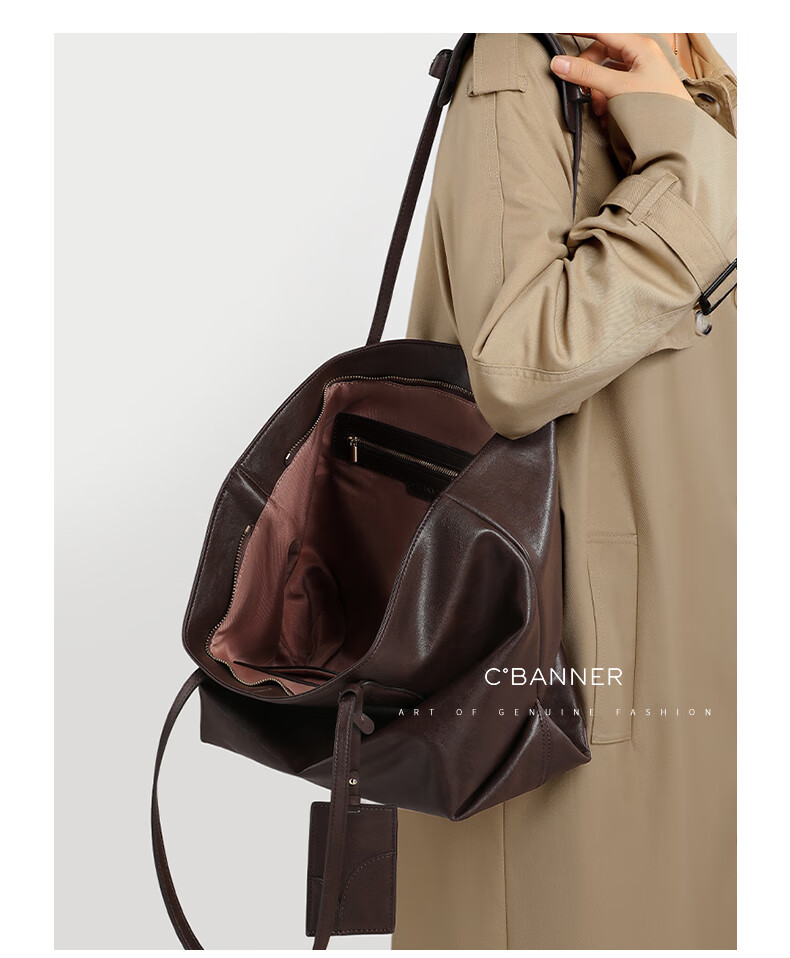 C.BANNER Women's Tote Bag Large Capacity Shoulder Bag Light Luxury Commuter Birthday New Year Gift for Girls Girlfriend 2