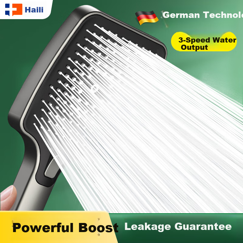 Haili Large Panel Powerful High-Pressure Shower Head, Bathroom Bathing High-Pressure Handheld Sprayer ZH243Q