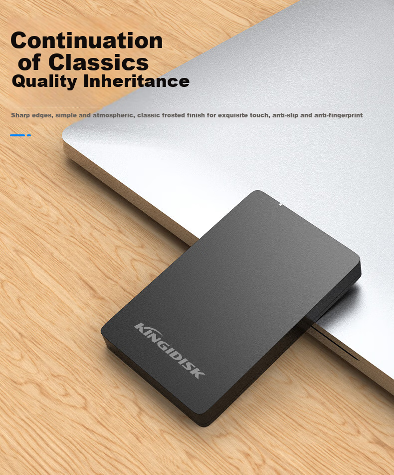 Heijiachong (KINGIDISK) 1TB USB3.0 Portable Hard Drive SLIM Series, 2.5-Inch, China Gold, 9.5mm Metal Slim, Shockproof And Pressure Resistant, SLIM100 12