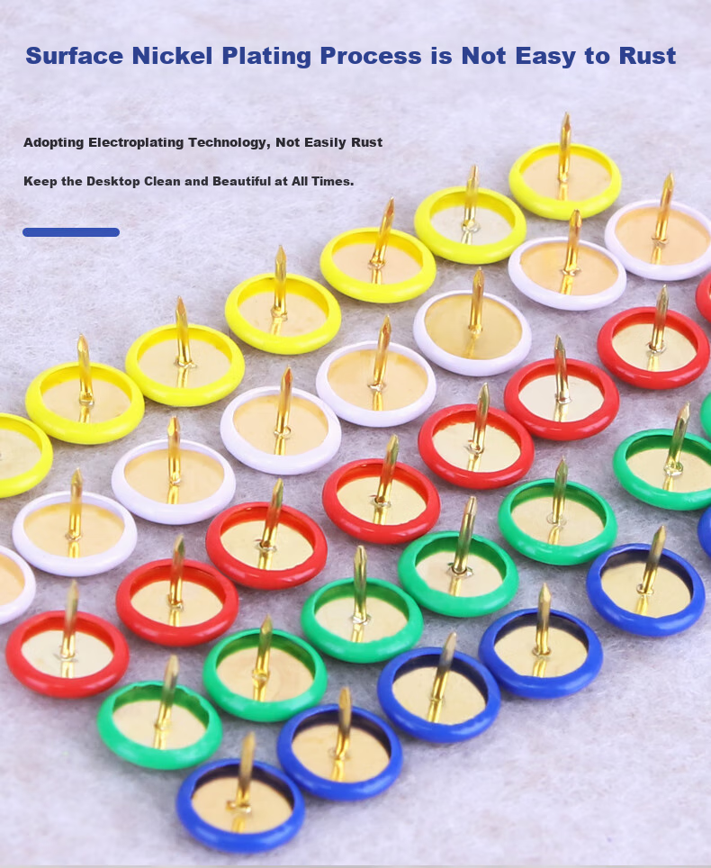 Youbili Pushpins, Cork Board Tacks, Drawing Pins, 200 Pieces/tube, 8*23mm, 1 Tube, 4355 Colorful 2