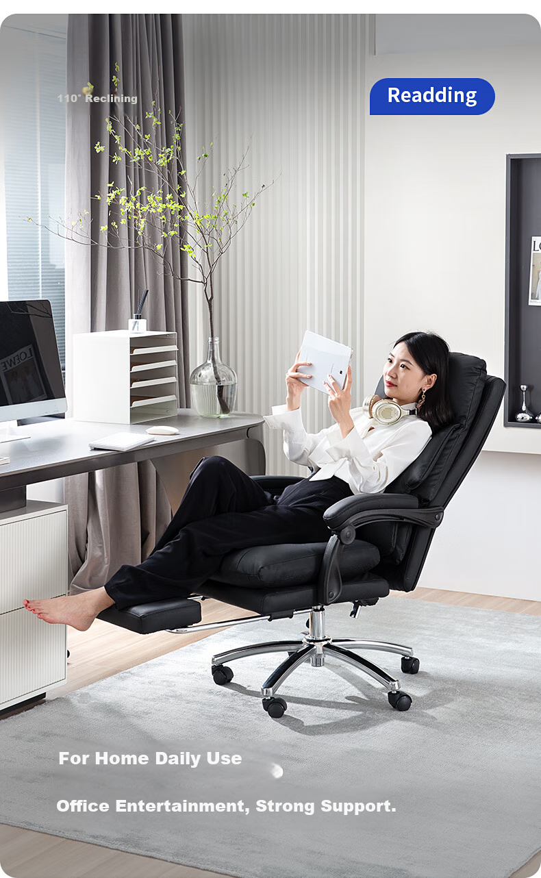 Guquan Ergonomic Office Chair, Computer Chair, Reclining Chair, Comfortable for Long Sitting, Executive Chair, Home Chair C570 Black 10