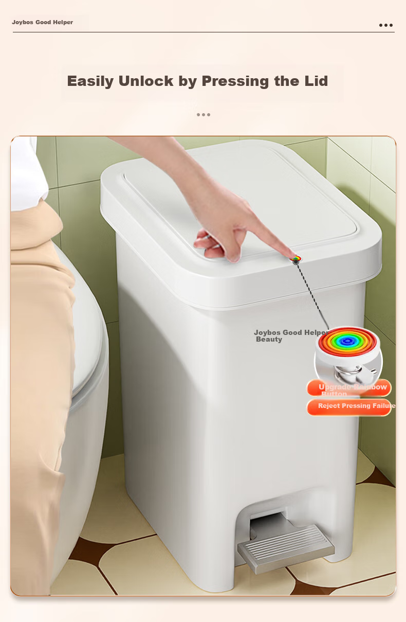 Jiabangshou Pedal Trash Can, 21.4L Capacity, Dual Opening Lid, Hand Press And Foot Pedal Operation, Large Size for Home Kitchen Use, High Capacity 2
