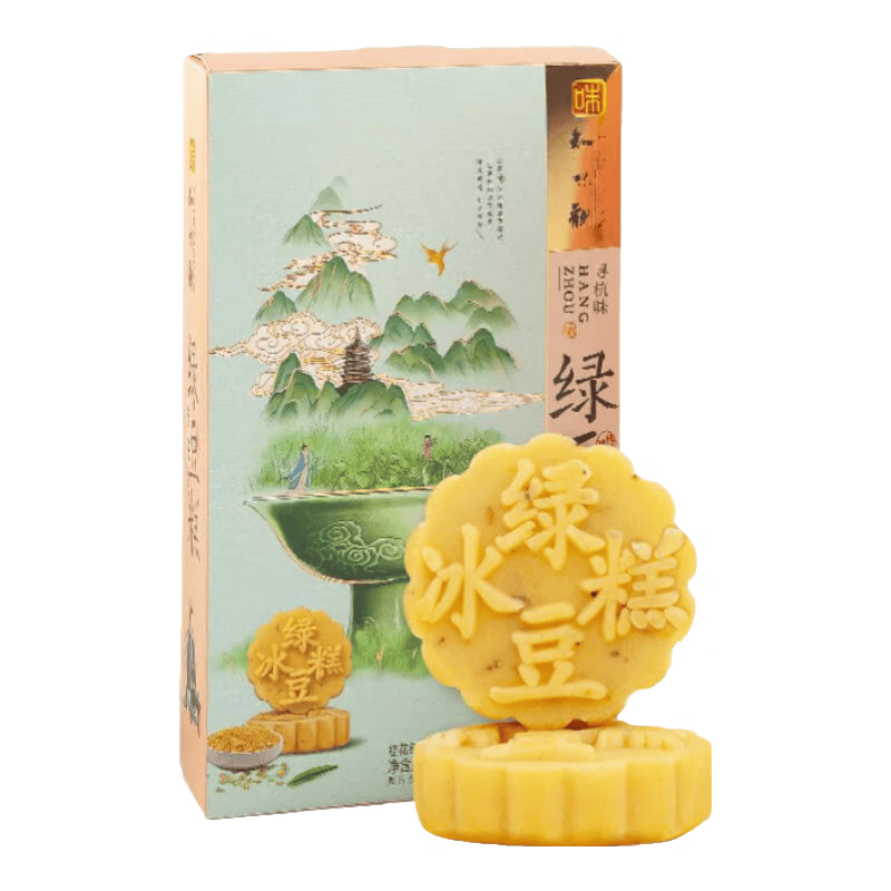 知味观绿豆糕桂花味 中华老字号 杭州特产 饼干蛋糕点心 早餐零食品190g