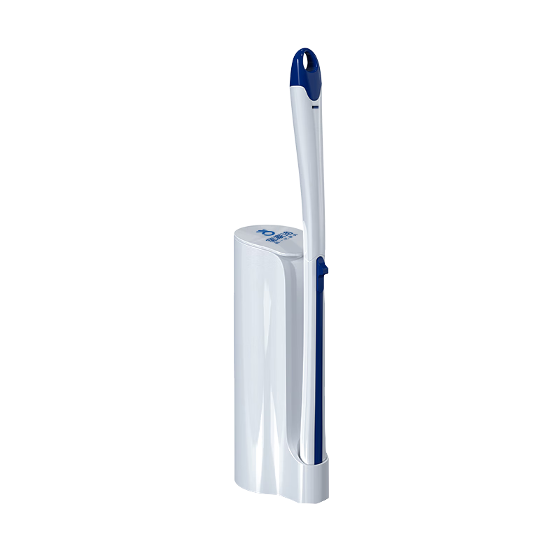 BAOJIAJIE Disposable Toilet Brush Set, Wall-Mounted, Throw-Away Design, Long Handle Bathroom Cleaning Brush with 32 Brush Heads