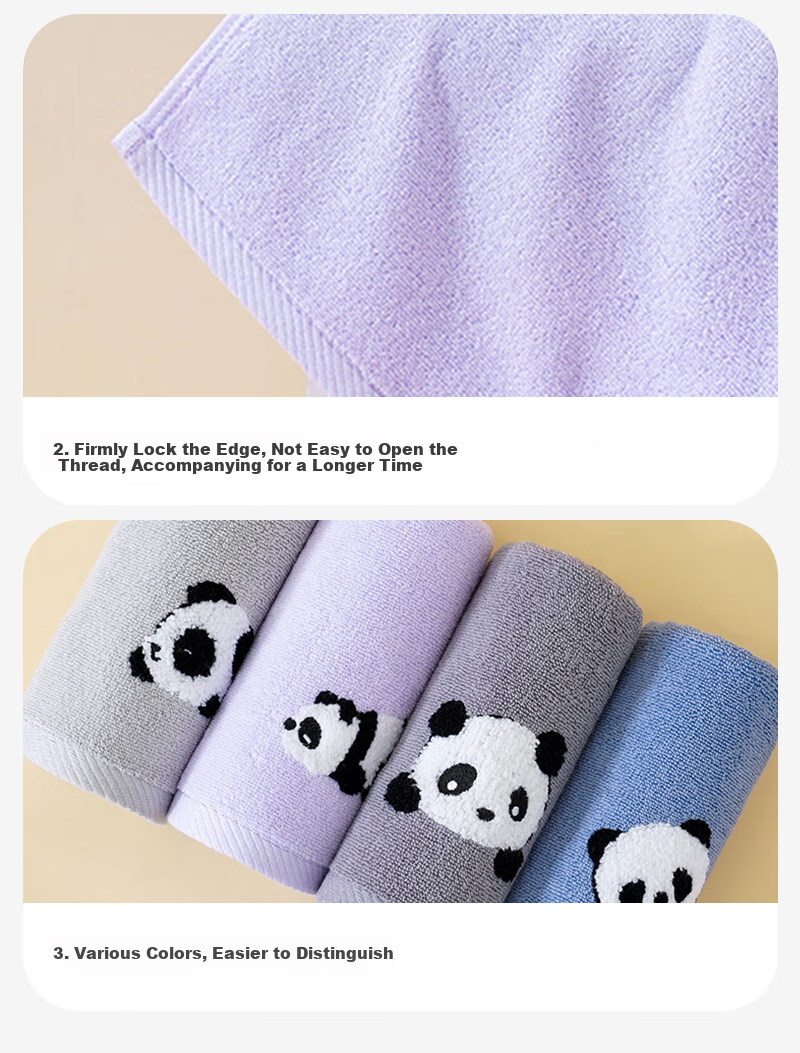 Zhuyibai Class A Pure Cotton Adult Face Towel, 2-Pack, 7A Antibacterial, Absorbent, Lint-Free Large Towel, Deep Blue + Light Gray Sports 8